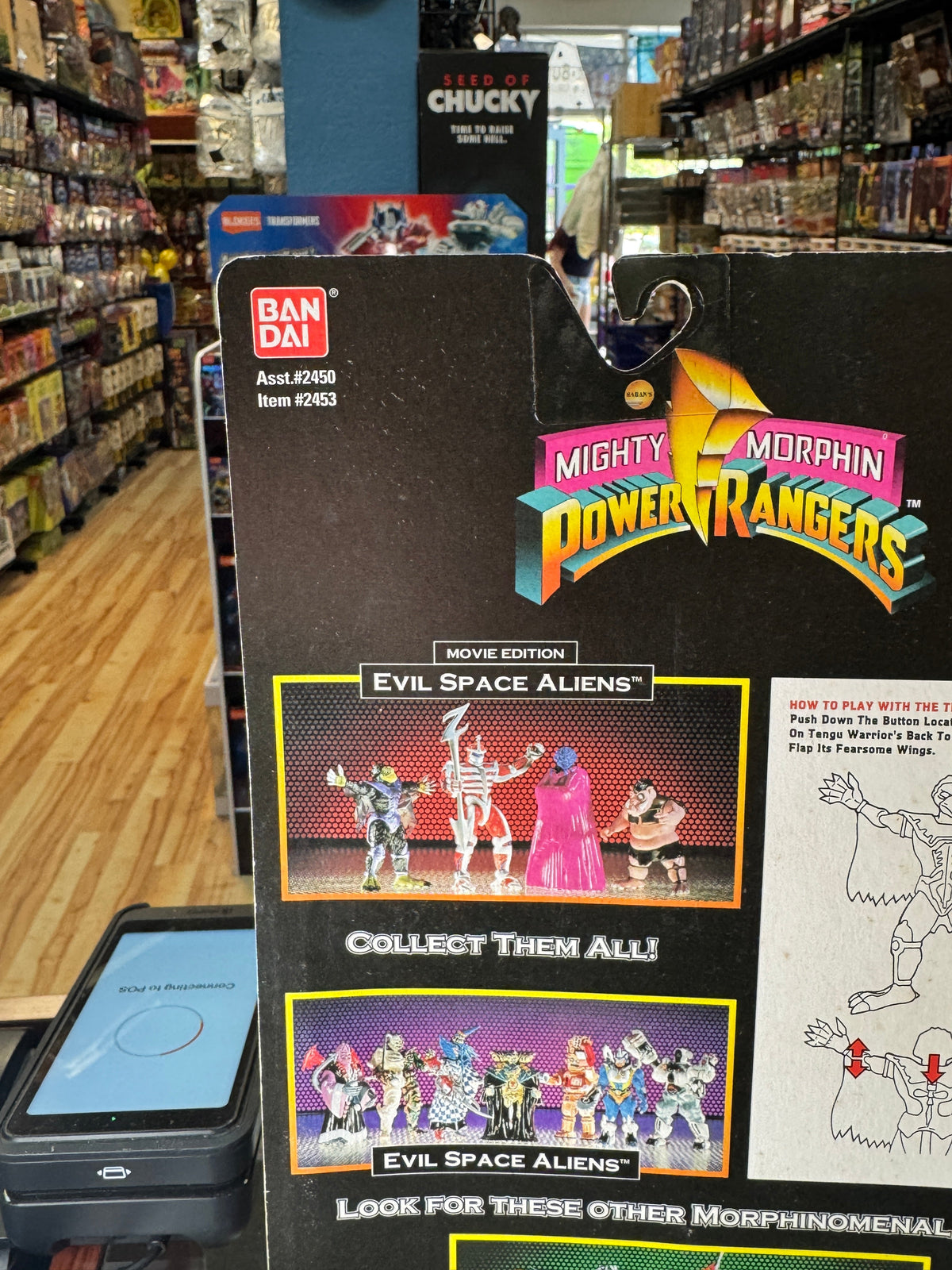 Tengu Warrior Space Alien (Vintage MMPR Power Rangers, Bandai) SEALED product image 13, provided for visual reference and