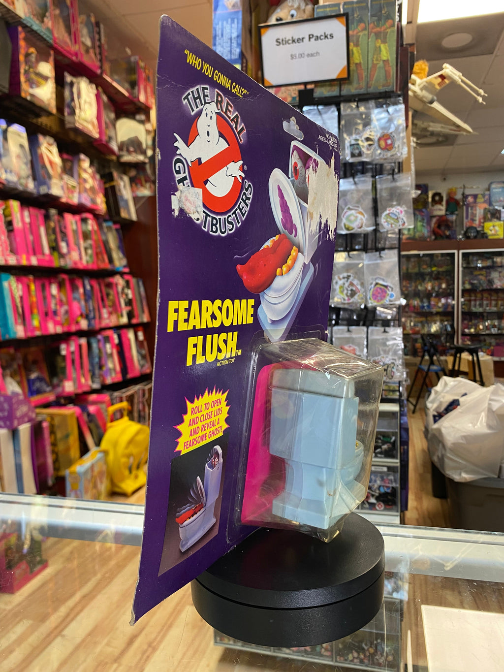 Fearsome Flush (Vintage Ghostbusters, Kenner) SEALED product image 2, provided for visual reference and product detail review