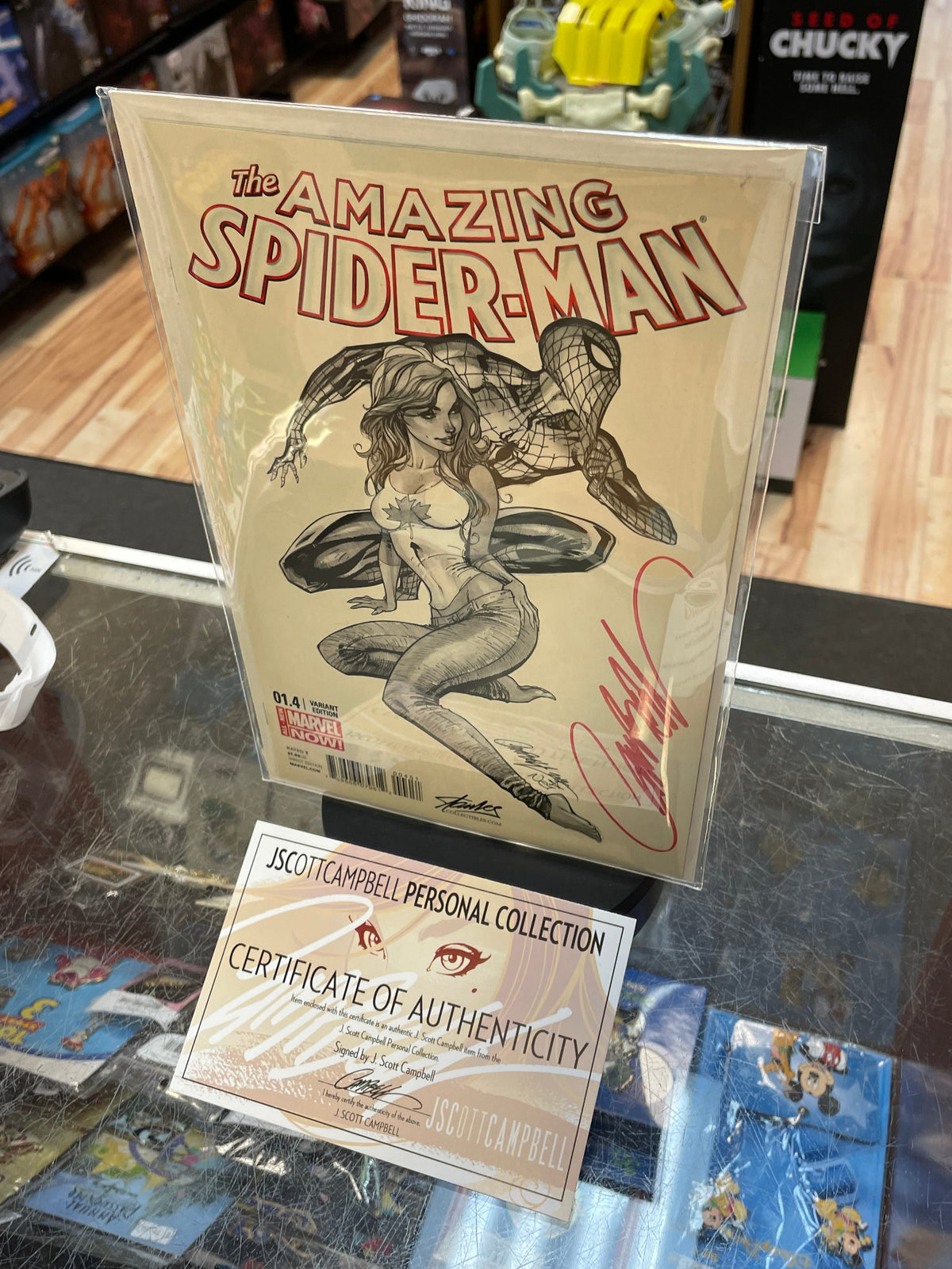 Amazing Spider-Man #01.4 Variant -Campbell Signed- (Marvel, Comics) product image 3, provided for visual reference and
