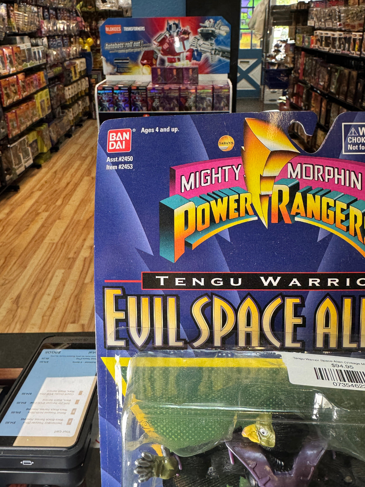 Tengu Warrior Space Alien (Vintage MMPR Power Rangers, Bandai) SEALED product image 2, provided for visual reference and