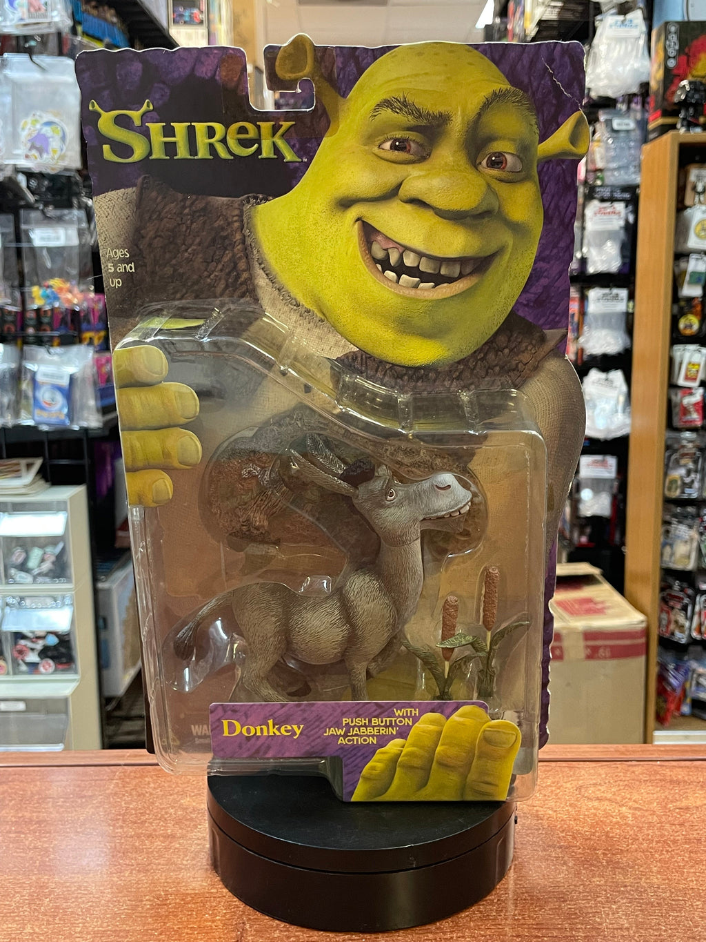Jaw Jabberin Donkey (Vintage Shrek, McFarlane Toys) **SEALED** product image 1, provided for visual reference and product