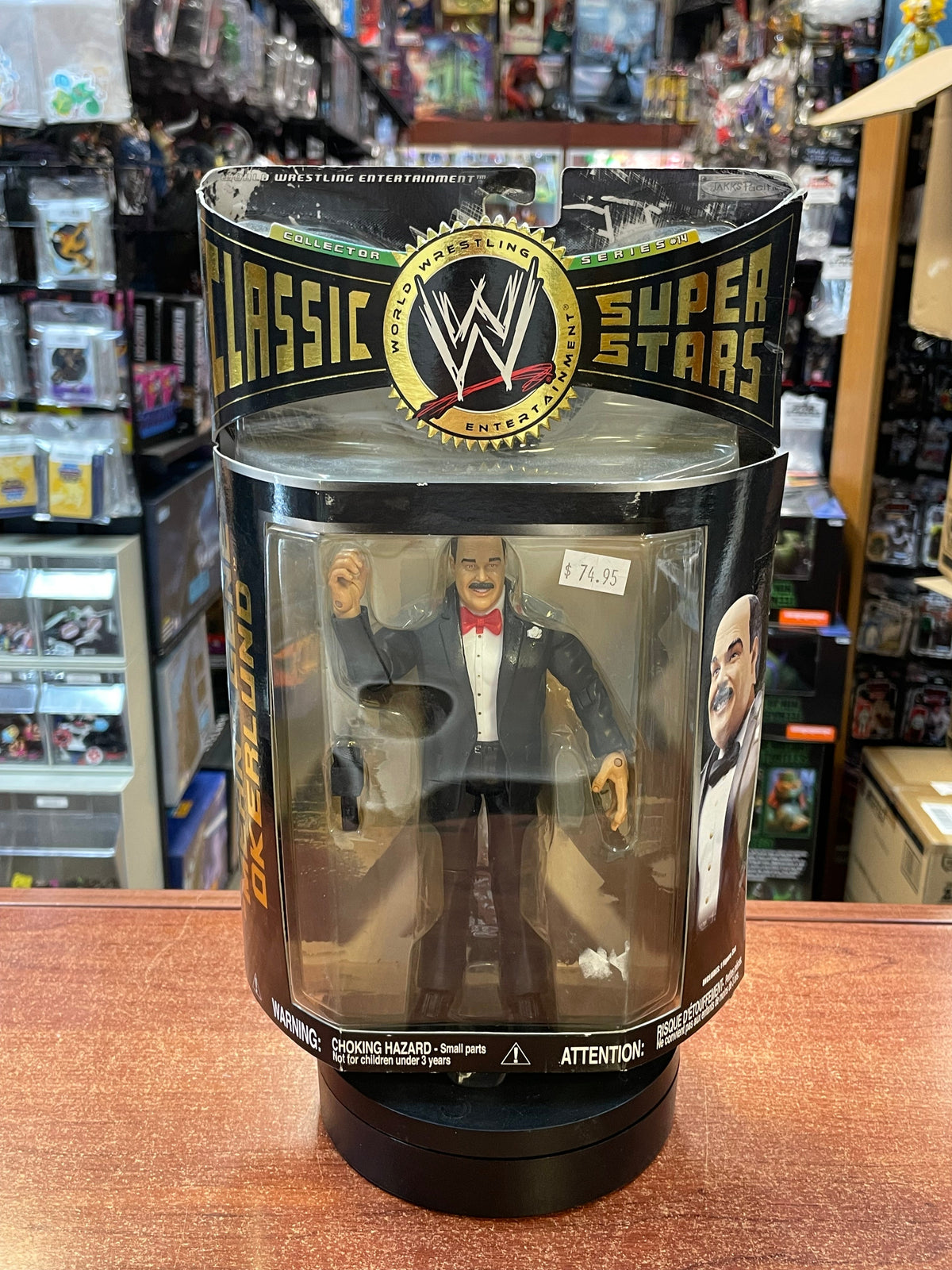 Mean Gene Okerlund (WWF Classic Superstars, Jakks) **SEALED** product image 1, provided for visual reference and product