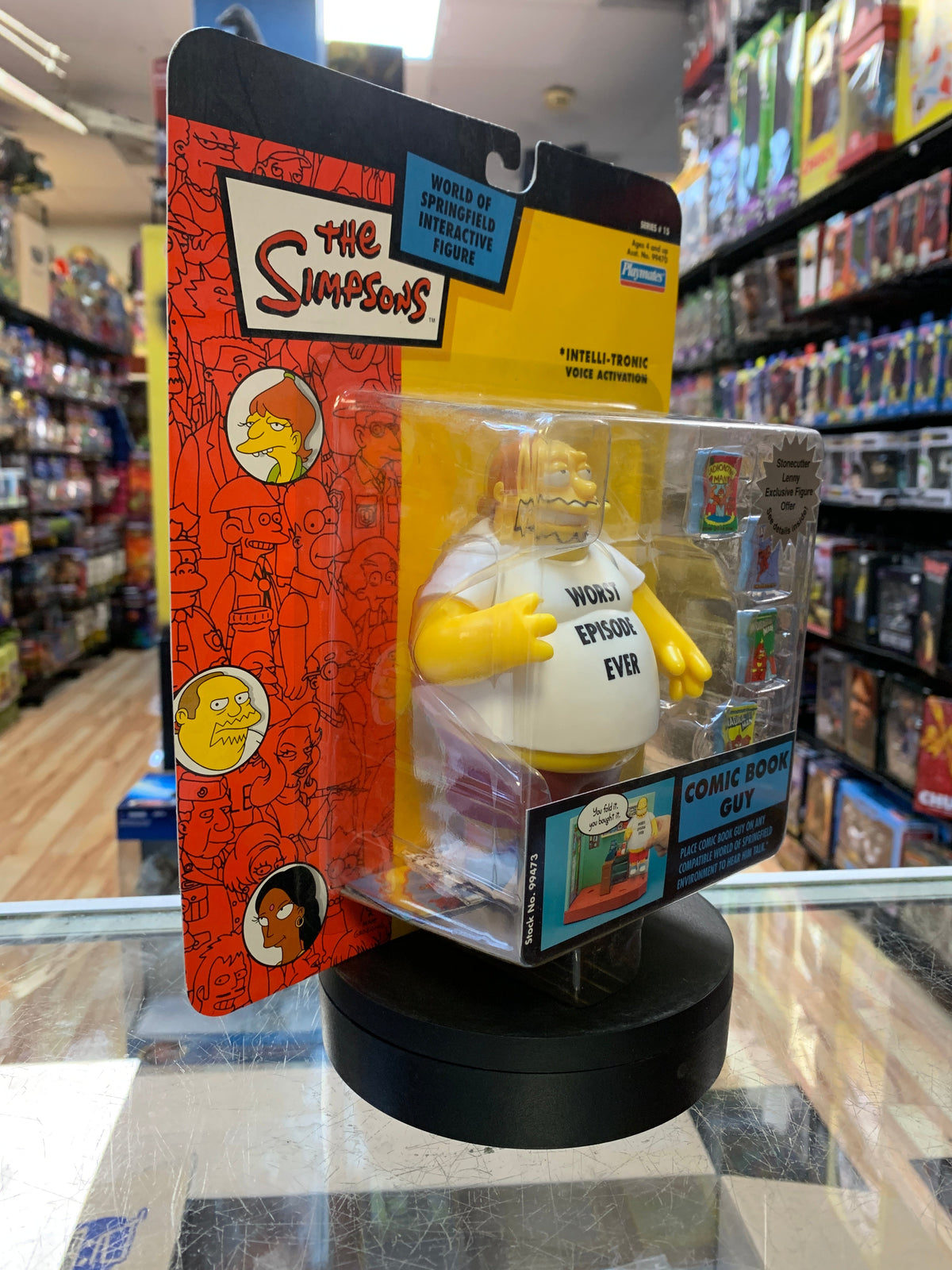 Comic Book Guy (Vintage Simpsons, Playmates) SEALED product image 2, provided for visual reference and product detail review