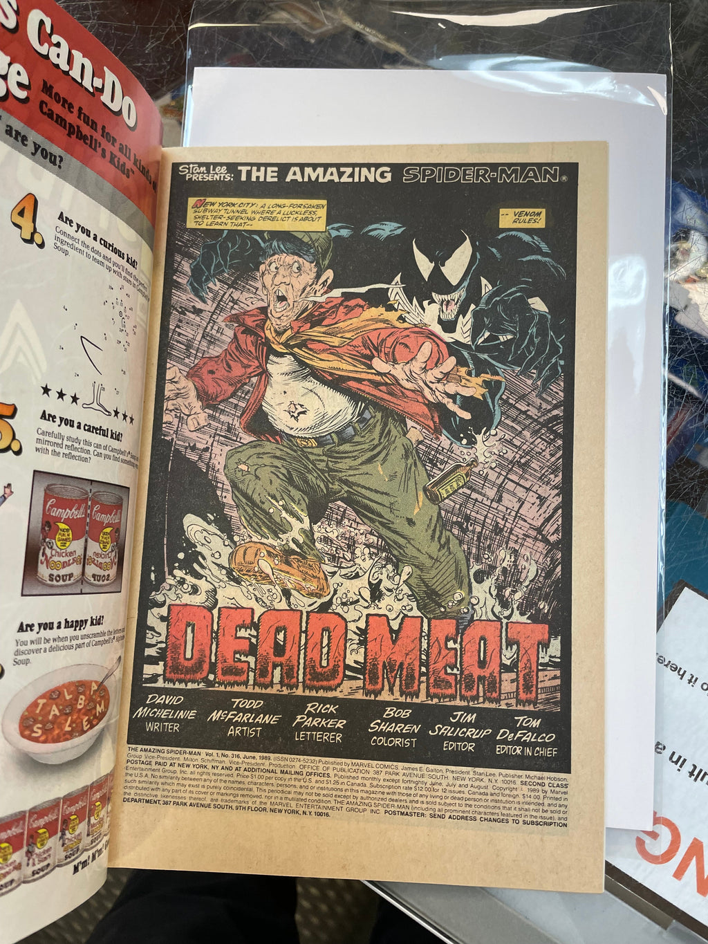 Amazing Spider-Man #316 -McFarlane Cover Venom Cover- (Marvel, Comics) Good product image 15, provided for visual reference