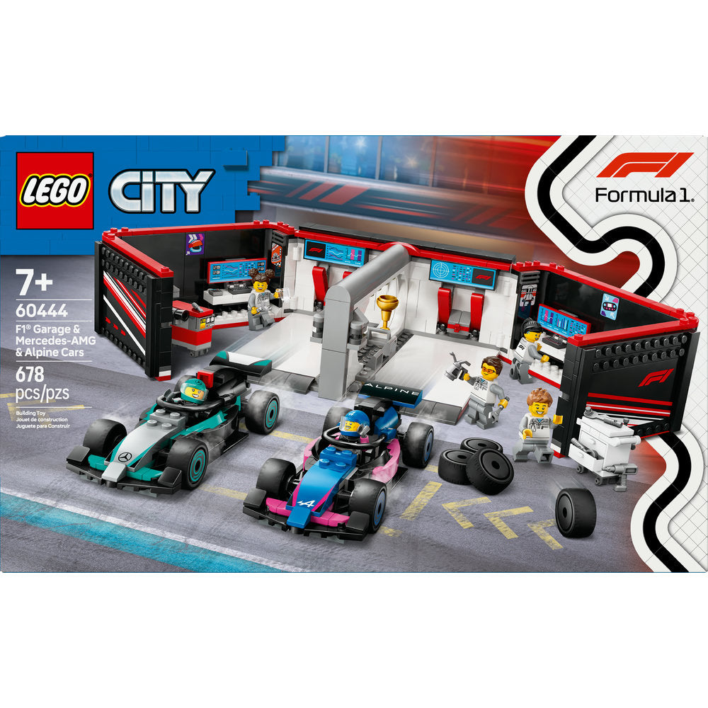 60444 F1® Garage & Mercedes-AMG & Alpine Cars product image 2, provided for visual reference and product detail review