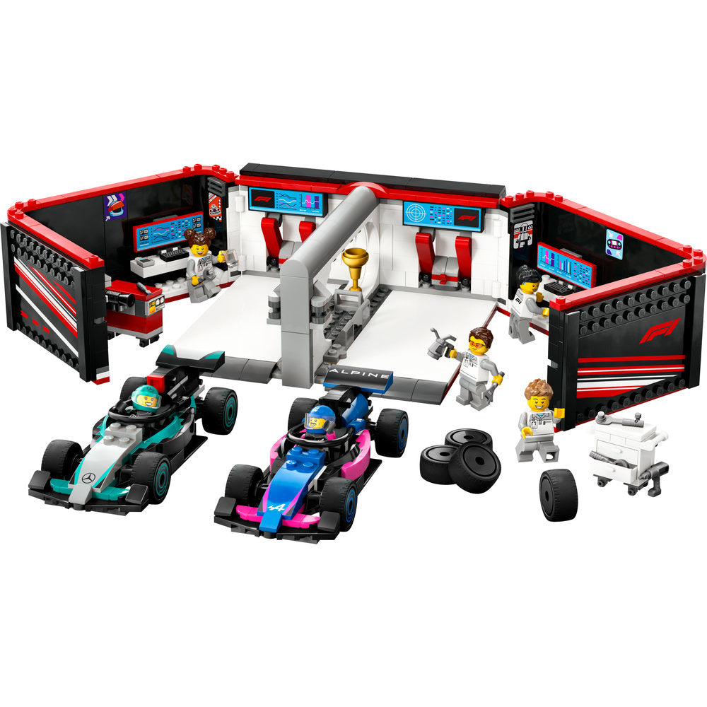 60444 F1® Garage & Mercedes-AMG & Alpine Cars product image 3, provided for visual reference and product detail review