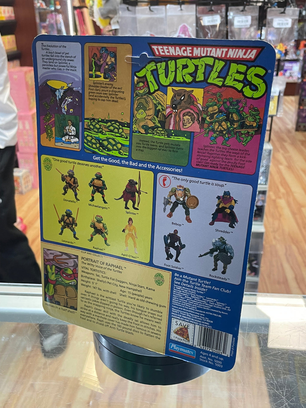 Hard Head Raphael -10 Back- (Vintage TMNT Ninja Turtles, Playmates) **SEALED** product image 15, provided for visual