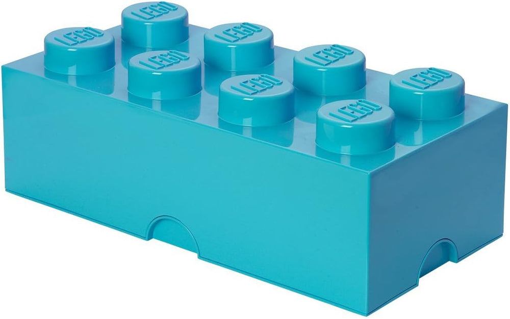 40040643 Brick 8 Knobs Large Stackable Storage Box Azure