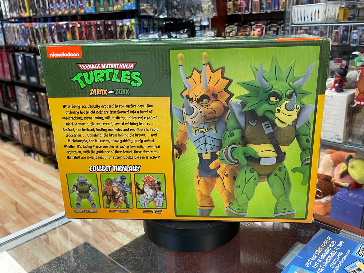 Zarax & Zork (TMNT Ninja Turtles, NECA) **SEALED** product image 2, provided for visual reference and product detail review