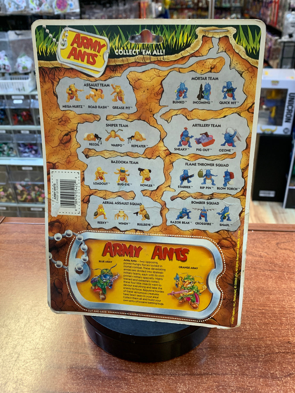 Flame Thrower Squad with Card Back 5422 (Vintage Army Ants, Hasbro) COMPLETE product image 6, provided for visual reference