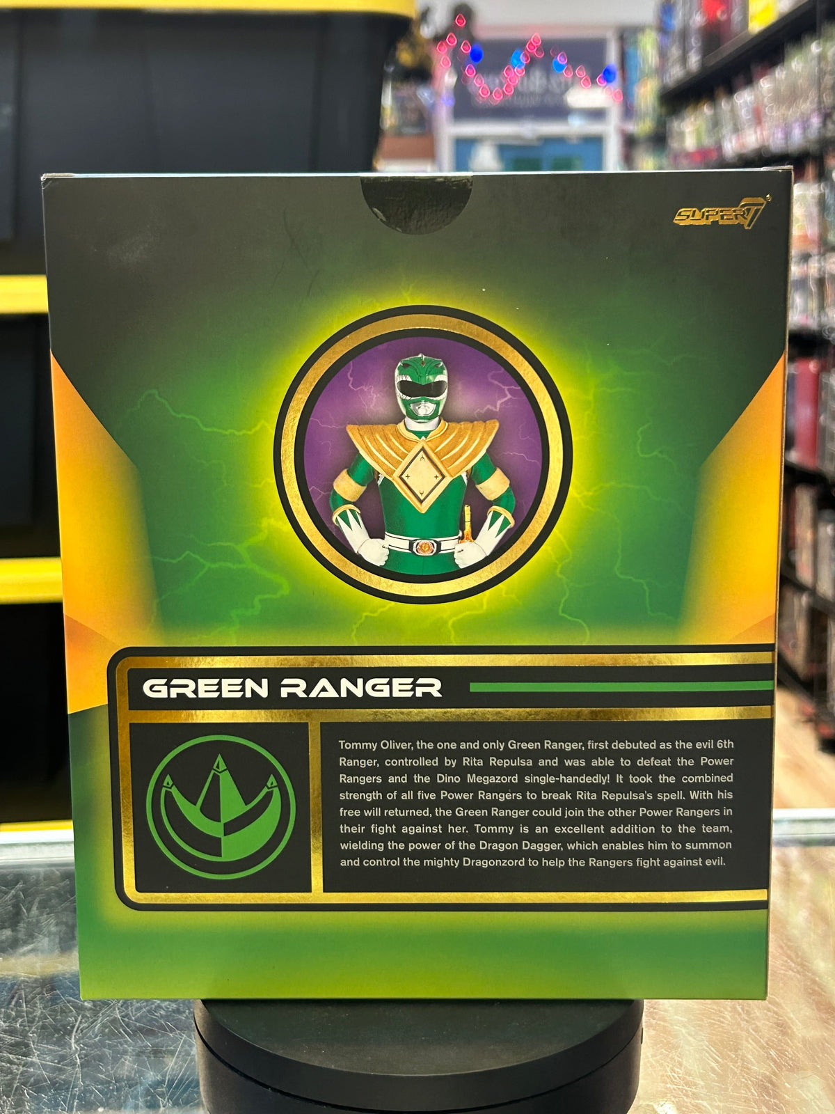 Green Ranger (Super7 Ultimates, MMPR Power Rangers) SEALED product image 6, provided for visual reference and product detail