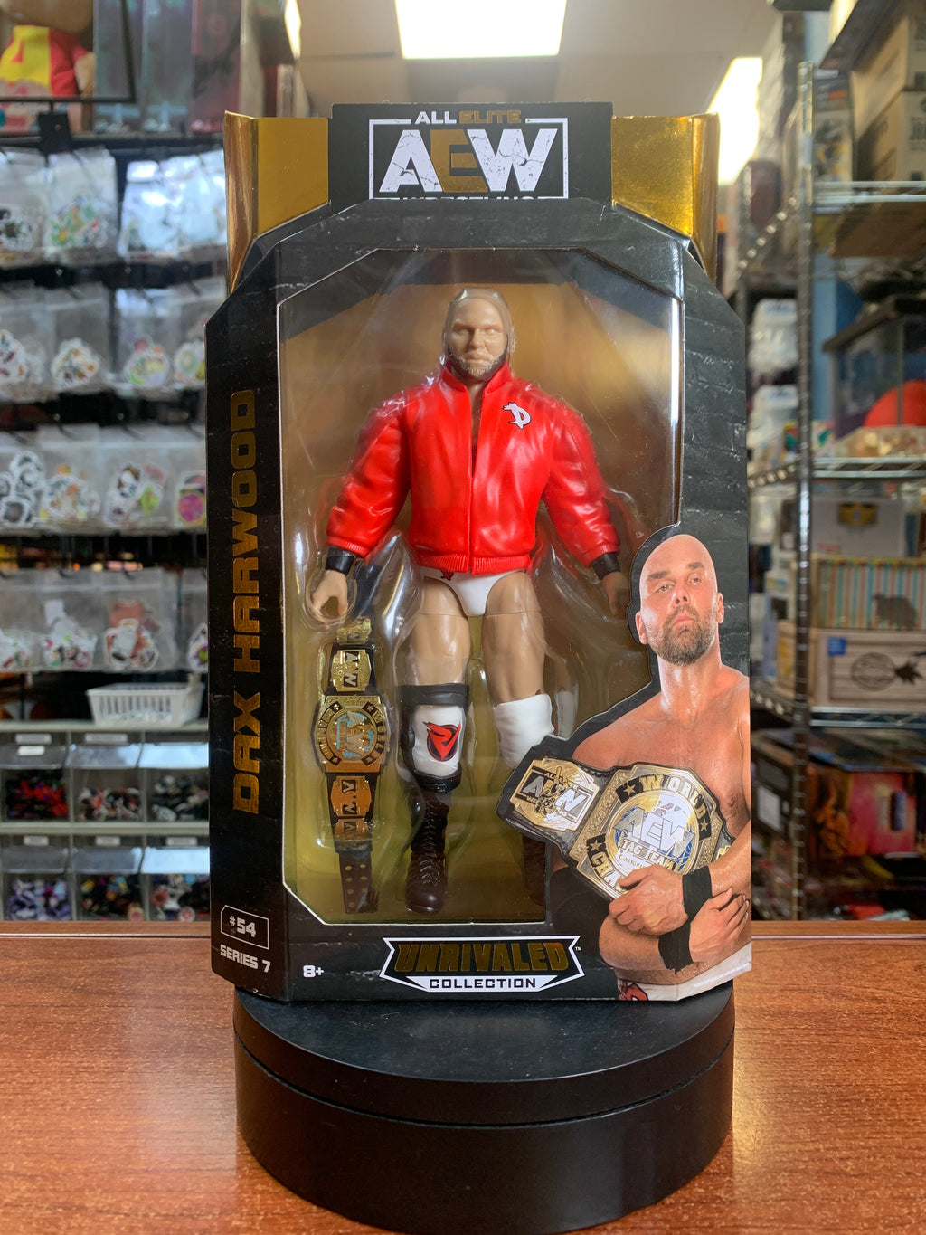 Unpainted Dax Hardwood #57 **ERROR** (All Elite Wrestling AEW, Jazwares) **SEALED** product image 1, provided for visual