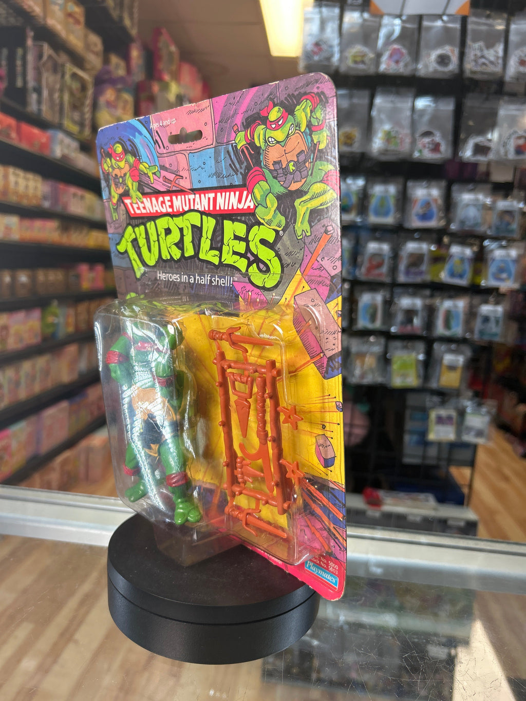Raphael -10 Back Soft Head- 1765 (Vintage TMNT, Playmates) **SEALED** product image 6, provided for visual reference and