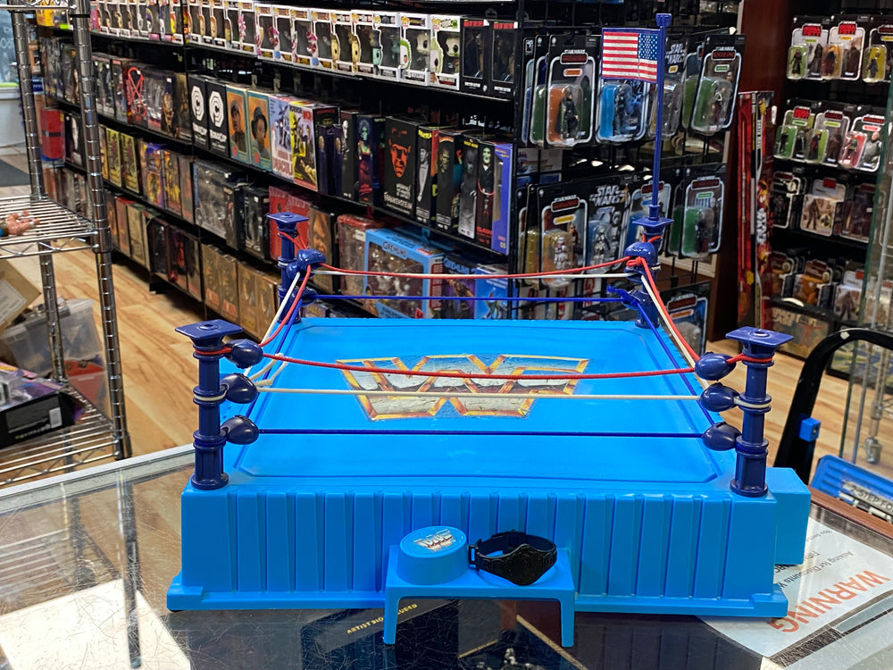 WWF Hasbro Ring with Flag (Vintage WWF WWE, Hasbro)