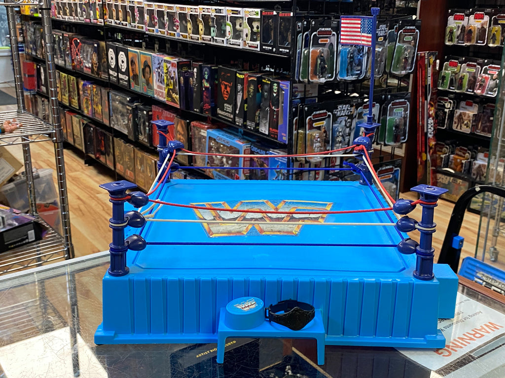 WWF Hasbro Ring with Flag (Vintage WWF WWE, Hasbro) product image 1, provided for visual reference and product detail review