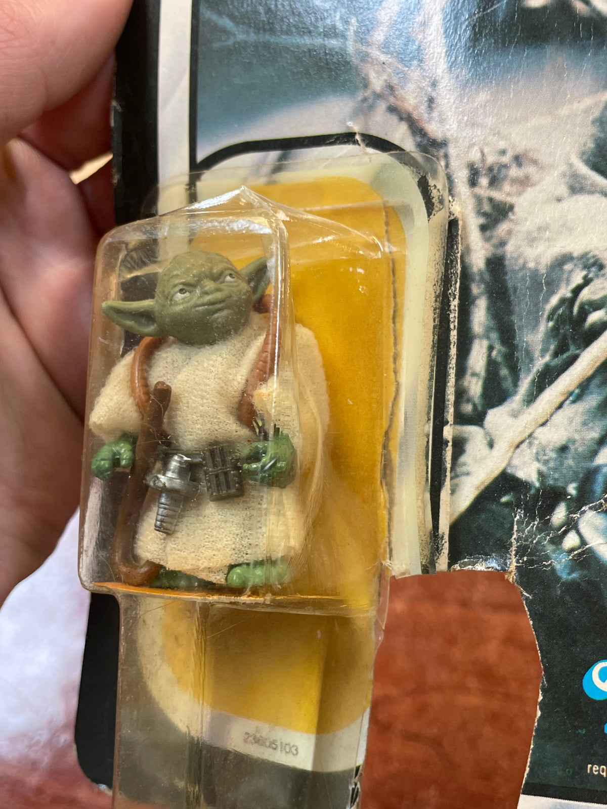Brown Snake Yoda with Card ESB 9509 (Vintage Star Wars, Kenner) **Open Card** product image 18, provided for visual