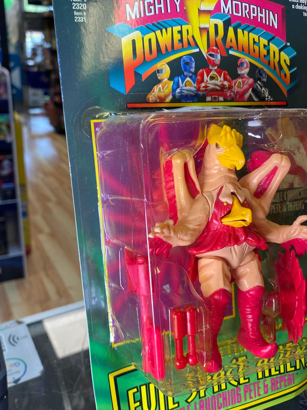 Pete & Repeat Evil Space Aliens (Vintage MMPR Power Rangers, Bandai) SEALED product image 9, provided for visual reference