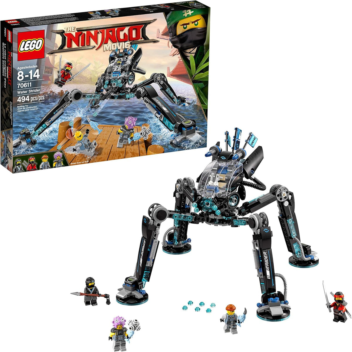 70611 LEGO Ninjago: Water Strider (Retired) (Previously Owned) product image 1, provided for visual reference and product