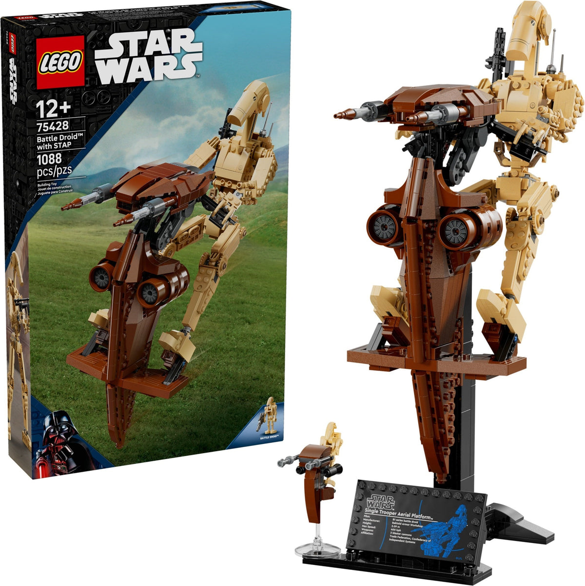 75428 Battle Droid with STAP product image 1, provided for visual reference and product detail review