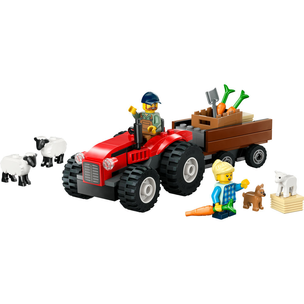 60461 Red Farm Tractor with Trailer & Sheep product image 3, provided for visual reference and product detail review