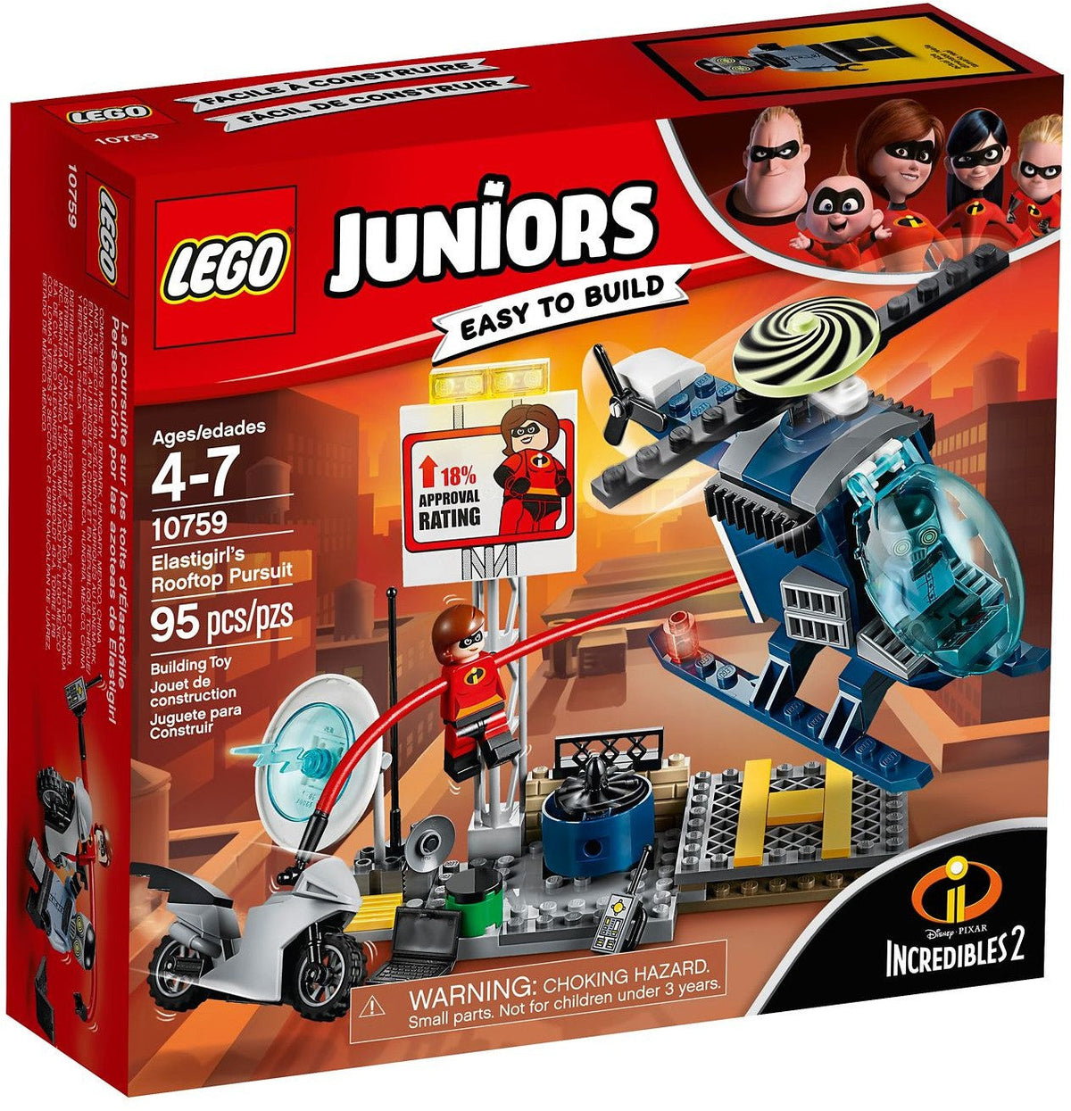 10759 Elastigirl's Rooftop Pursuit (Retired) (New Sealed) product image 1, provided for visual reference and product detail