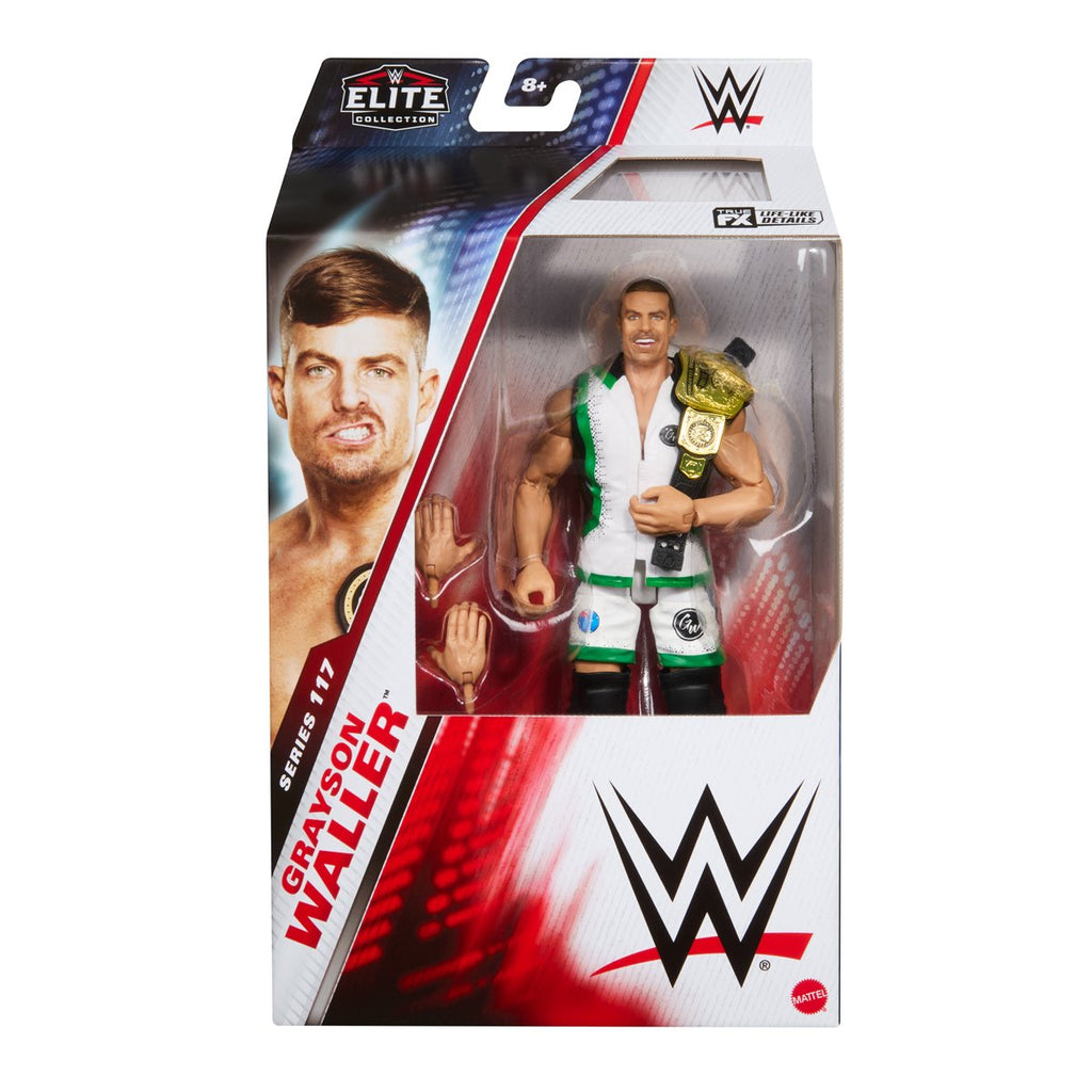 Greyson Waller (WWE Elite 117, Mattel) SEALED product image 1, provided for visual reference and product detail review
