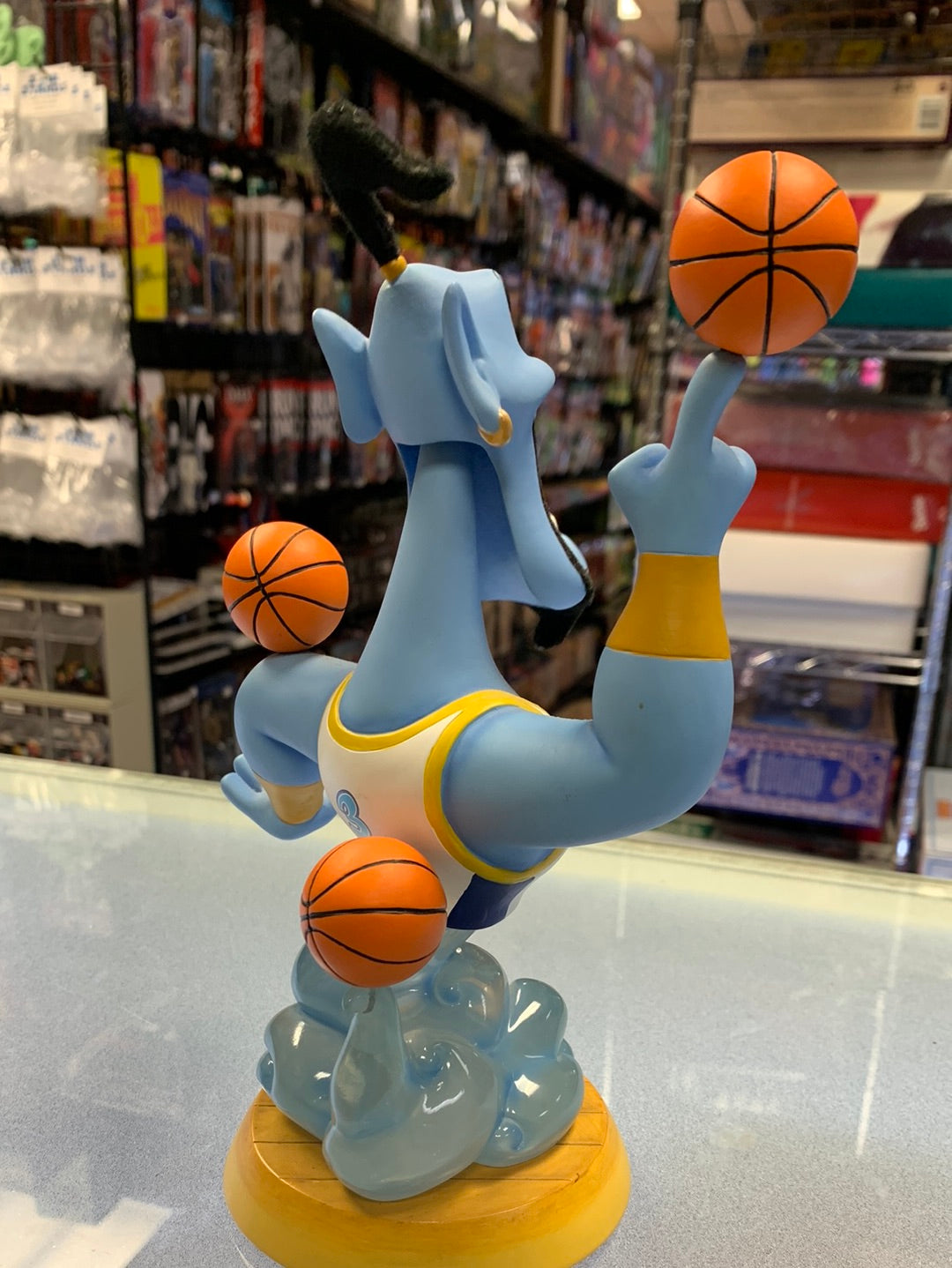 Genie Bobble Head w Spinning Basketballs (Aladdin, Disney) AS IS product image 5, provided for visual reference and product