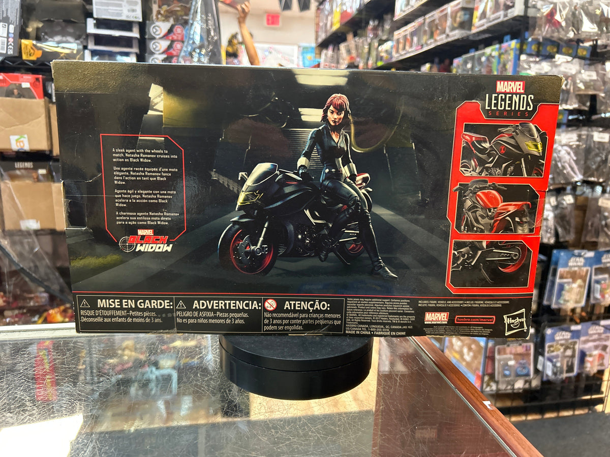Black Widow with Cycle (Marvel Legends, Hasbro) **SEALED** product image 4, provided for visual reference and product detail