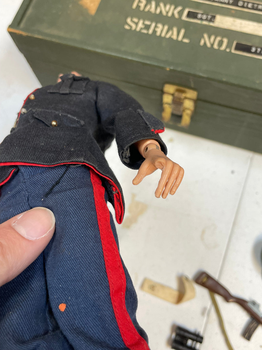 Action Marine with Foot Locker (Vintage 12” GI Joe, Hasbro) **Original** product image 30, provided for visual reference and