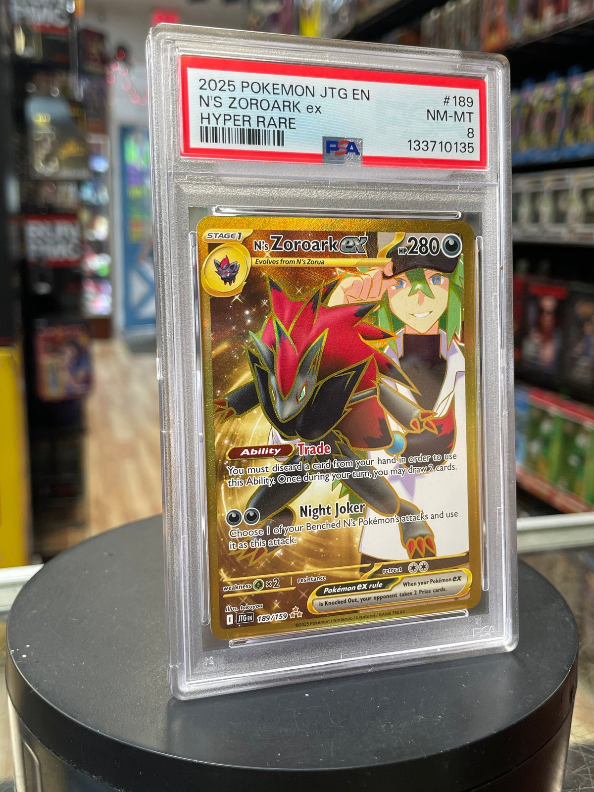 N's Zoroark EX Journey Together 189/159 (Pokemon, Wizard) **PSA 8** product image 2, provided for visual reference and
