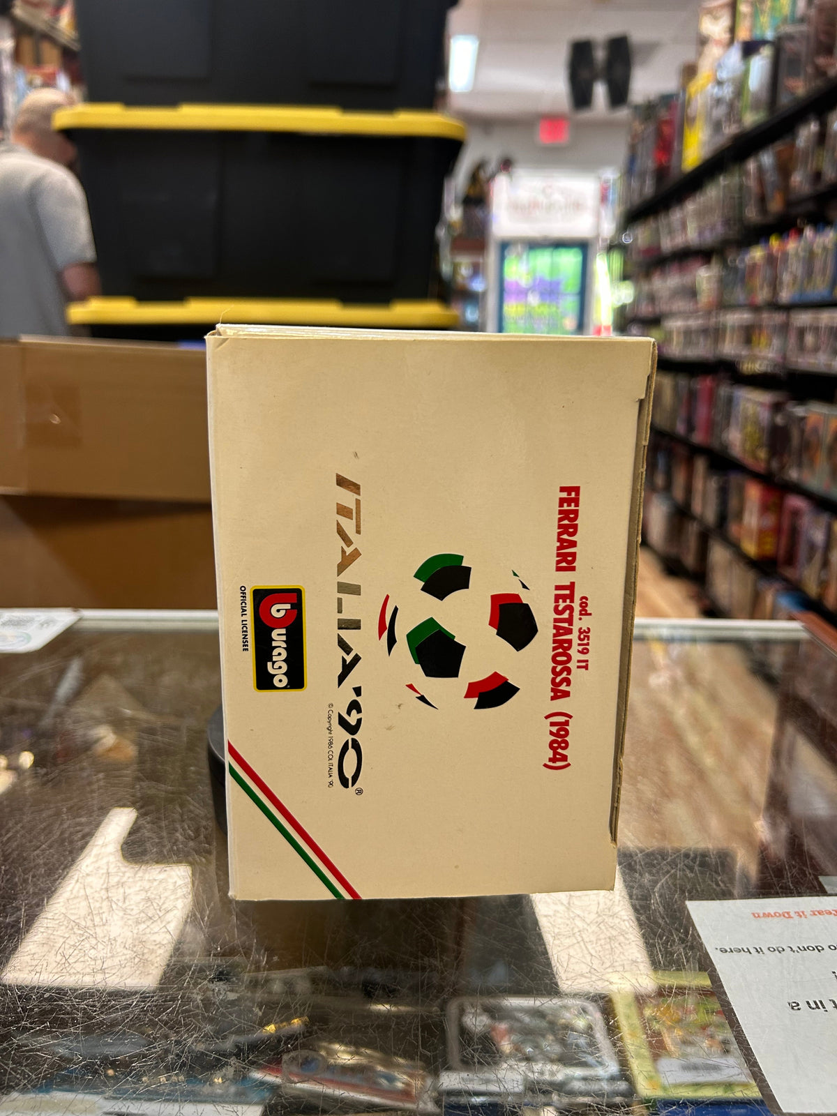 World Cup Ferrari Testarossa 1984 Diecast (Vintage Burago, Italia 90) Open Box product image 16, provided for visual