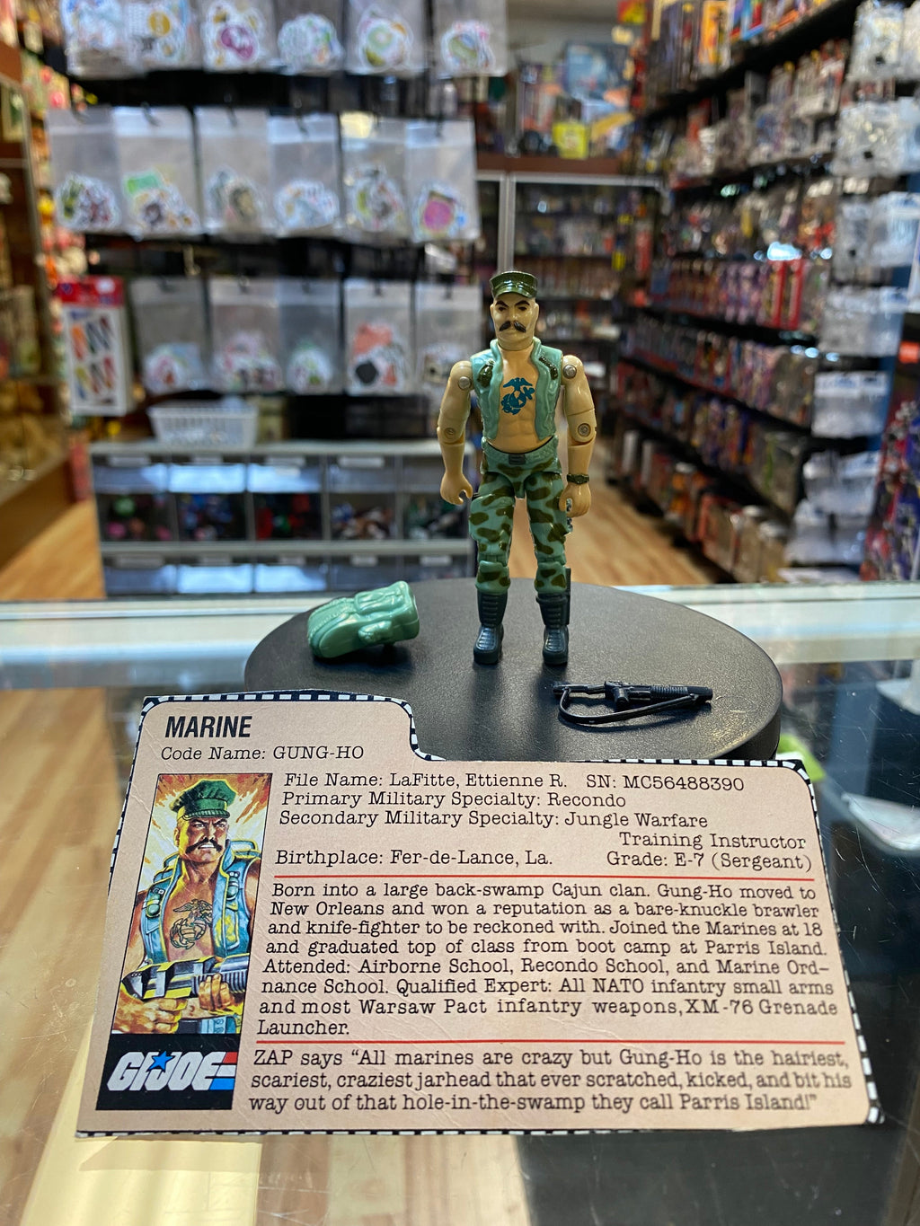 Gung Ho v1 with File Card (Vintage GiJoe, Hasbro) **COMPLETE** product image 1, provided for visual reference and product