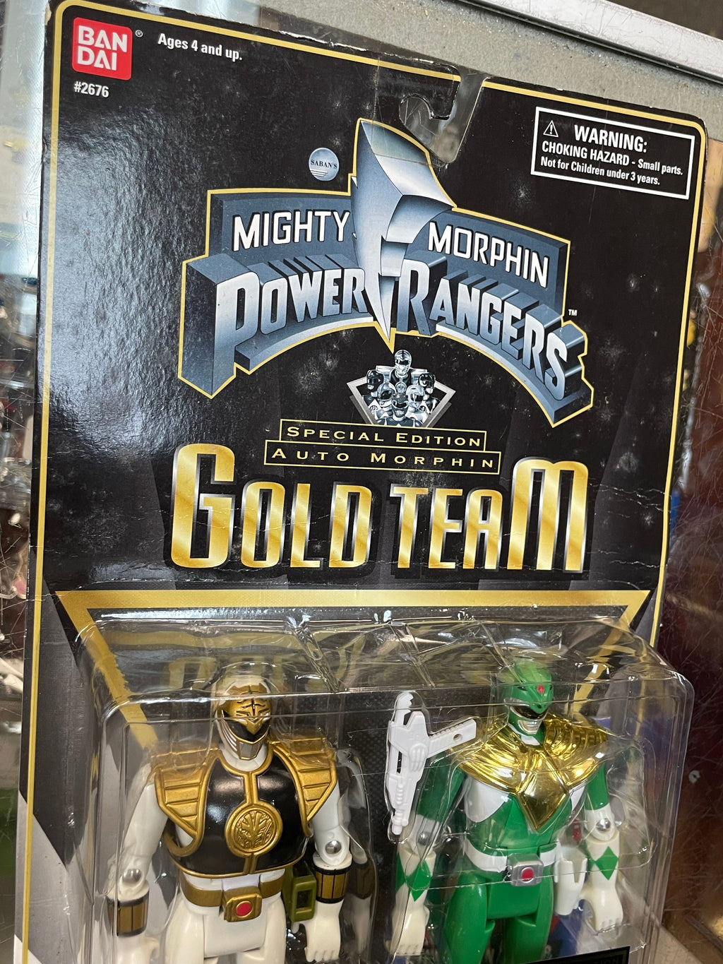 White & Green Ranger GOLD TEAM (Vintage MMPR Power Rangers, Bandai) **SEALED** product image 14, provided for visual