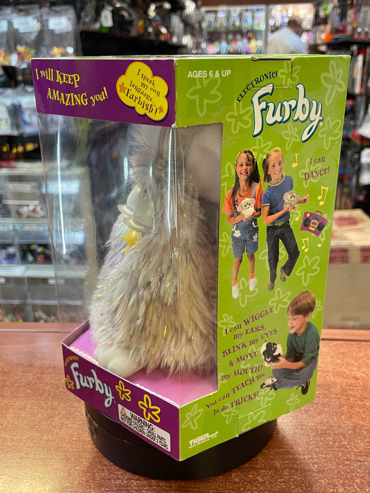 Champagne Tinsel -Brown Eyes- (Vintage Furby, Tiger Electronics) **NEW** product image 2, provided for visual reference and