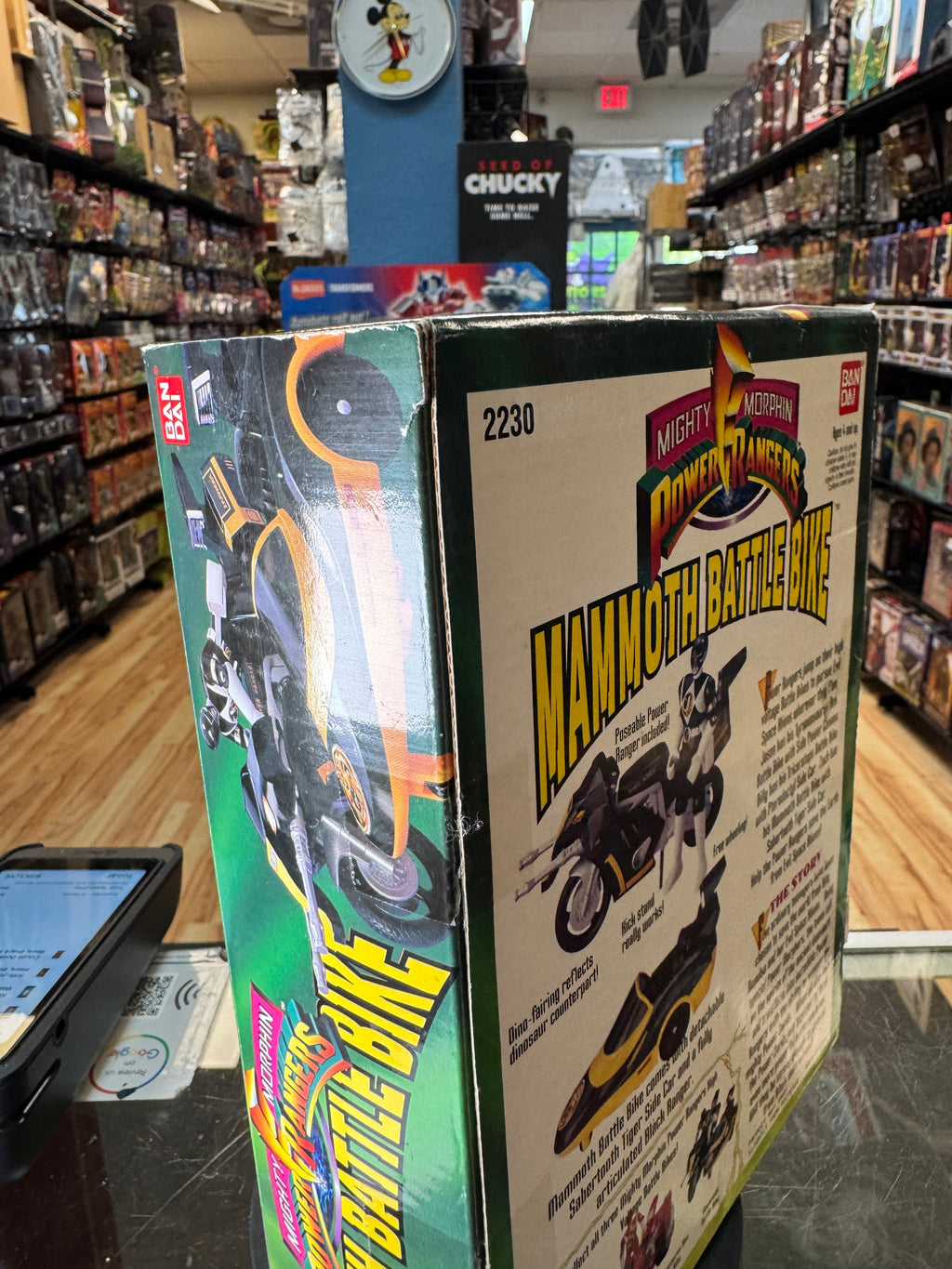 Mammoth Battle Bike (Vintage MMPR Power Rangers, Bandai) SEALED product image 4, provided for visual reference and product