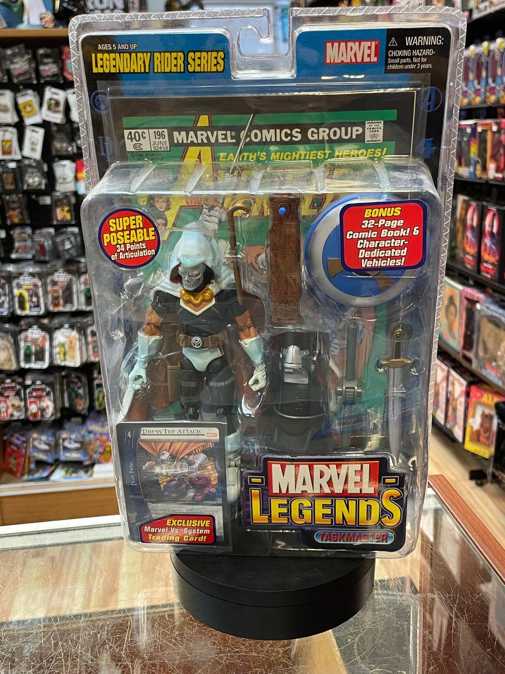 Taskmaster -Legendary Rider- (Marvel Legends, Toybiz) **SEALED** product image 1, provided for visual reference and product