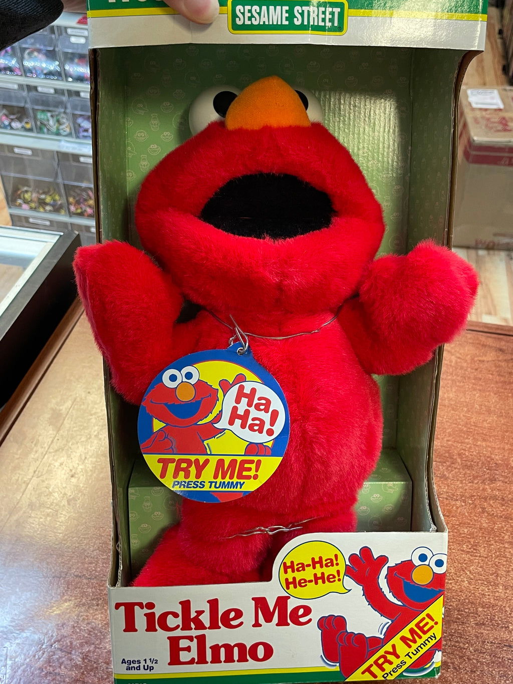 Tickle Me Elmo (Vintage Sesame Street, Tyco) **NEW** product image 6, provided for visual reference and product detail review