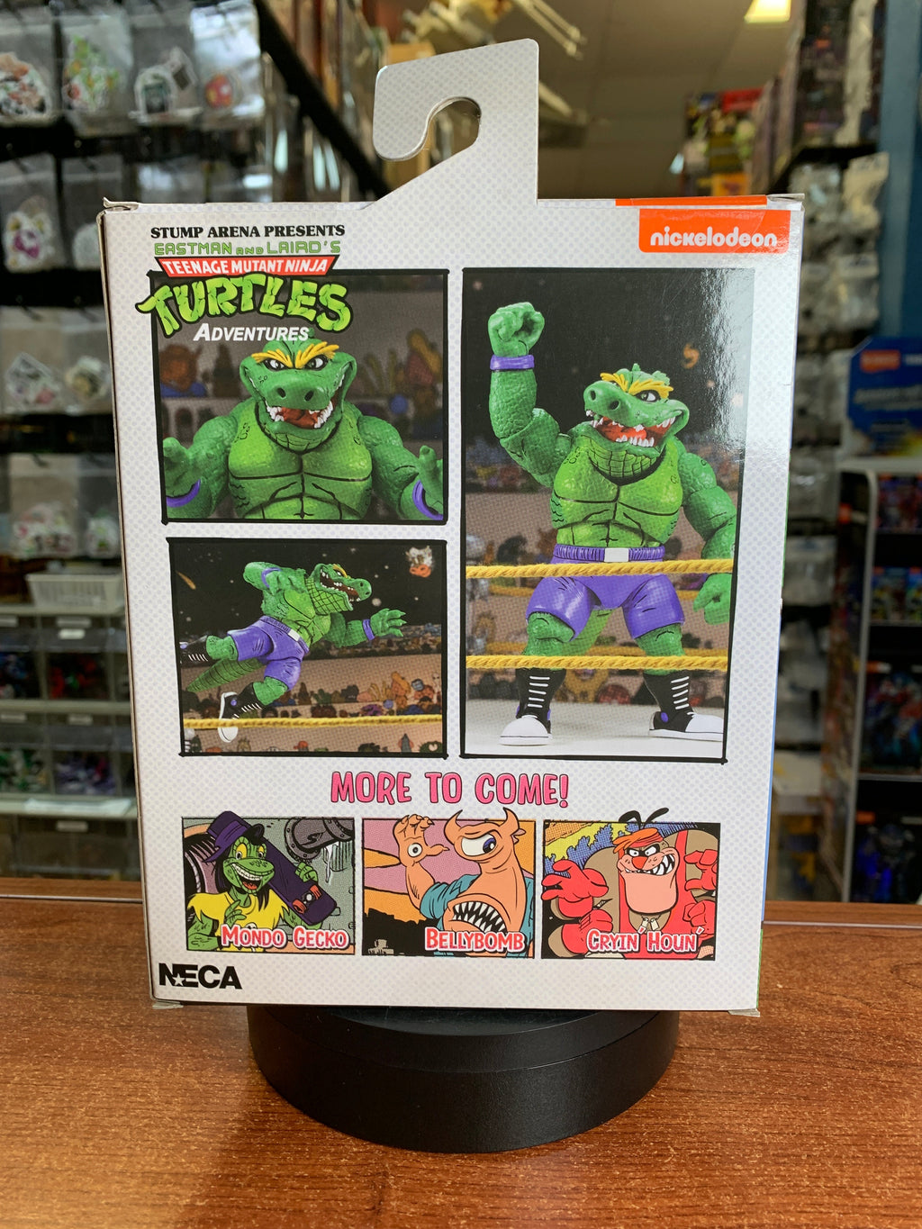 Stump Arena Leatherhead (TMNT Ninja Turtles Adventures, NECA) SEALED product image 3, provided for visual reference and