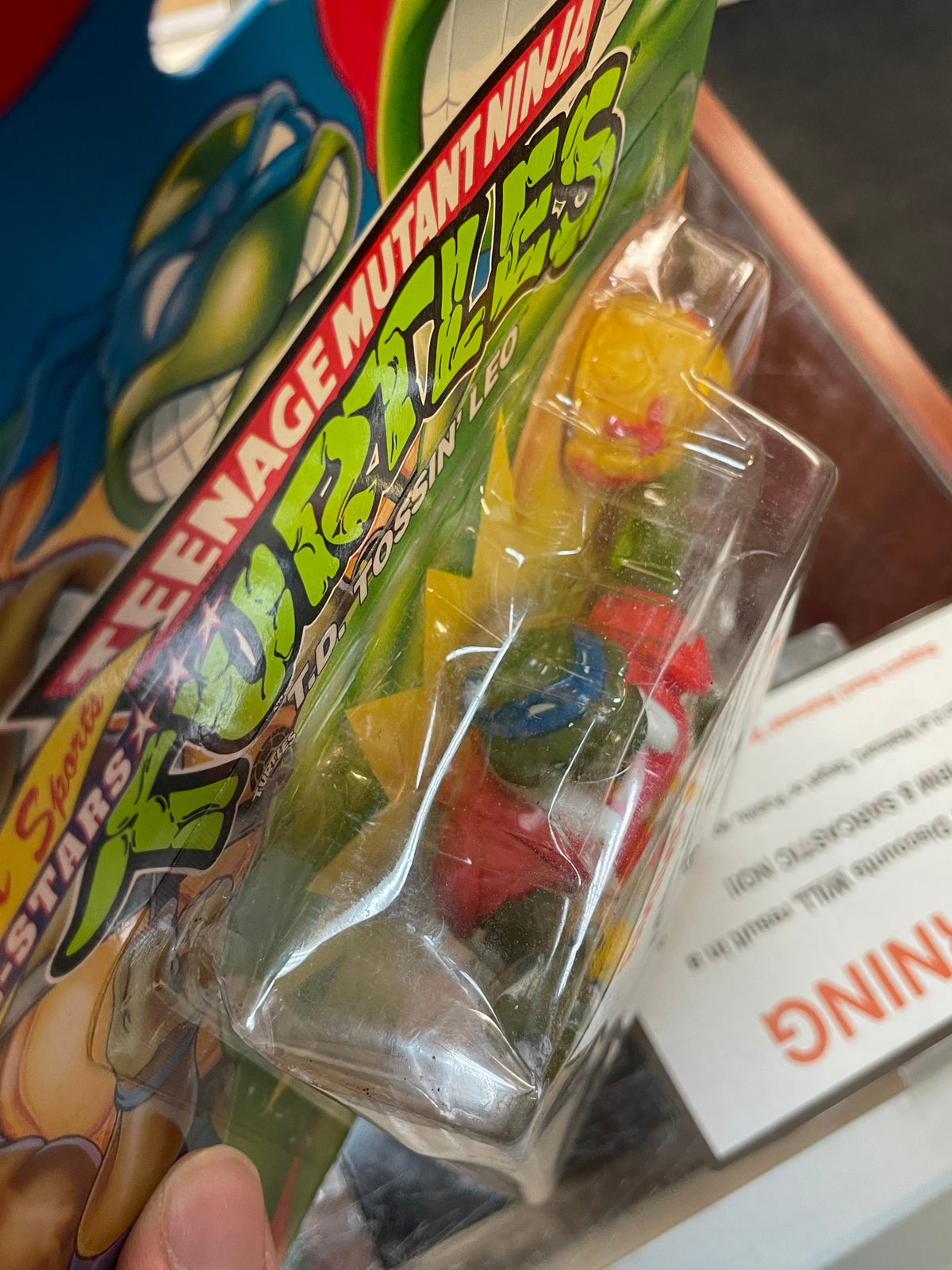 TD Tossin Leo (Vintage TMNT Ninja Turtles, Playmates) SEALED product image 9, provided for visual reference and product