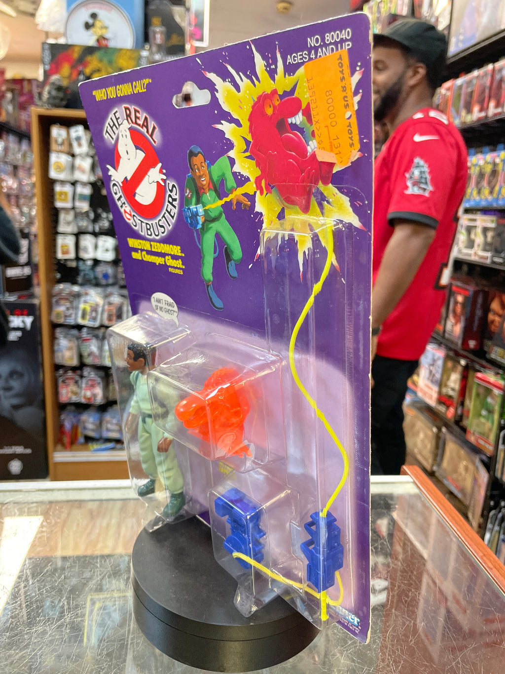 Winston Zeddmore with Chomper Ghost (Vintage Real Ghostbuster, Kenner) **SEALED** product image 6, provided for visual