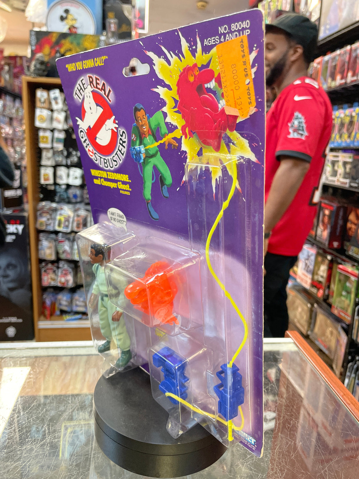 Winston Zeddmore with Chomper Ghost (Vintage Real Ghostbuster, Kenner) **SEALED** product image 6, provided for visual