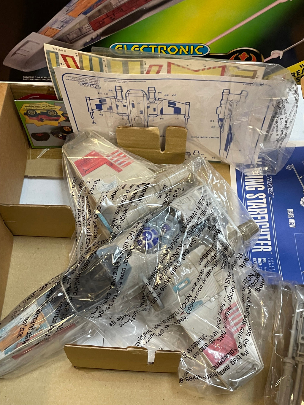 Electronic X- Wing Fighter (Vintage Star Wars POTF, Kenner) OPEN BOX product image 9, provided for visual reference and
