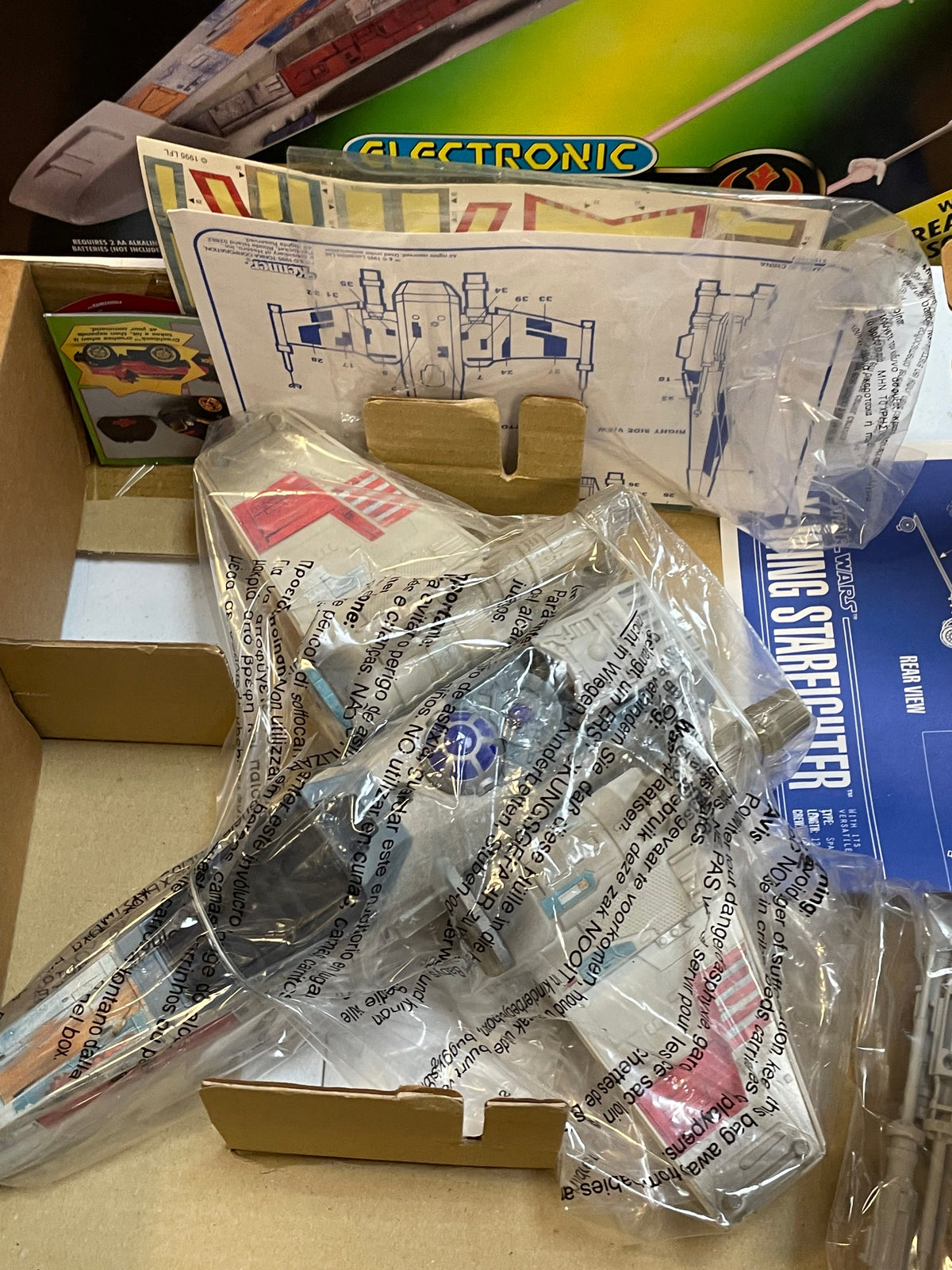 Electronic X- Wing Fighter (Vintage Star Wars POTF, Kenner) OPEN BOX product image 9, provided for visual reference and