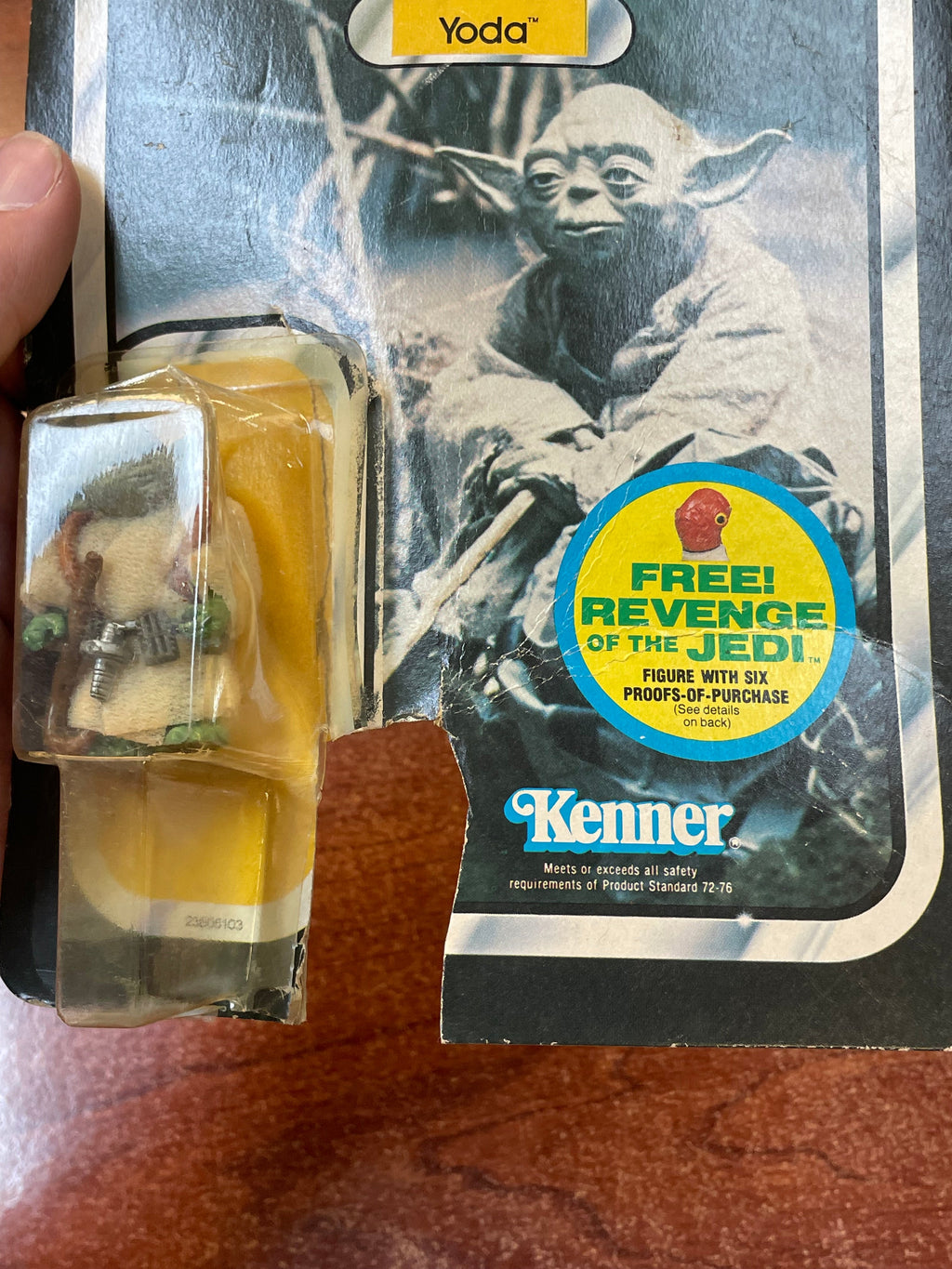 Brown Snake Yoda with Card ESB 9509 (Vintage Star Wars, Kenner) **Open Card** product image 13, provided for visual