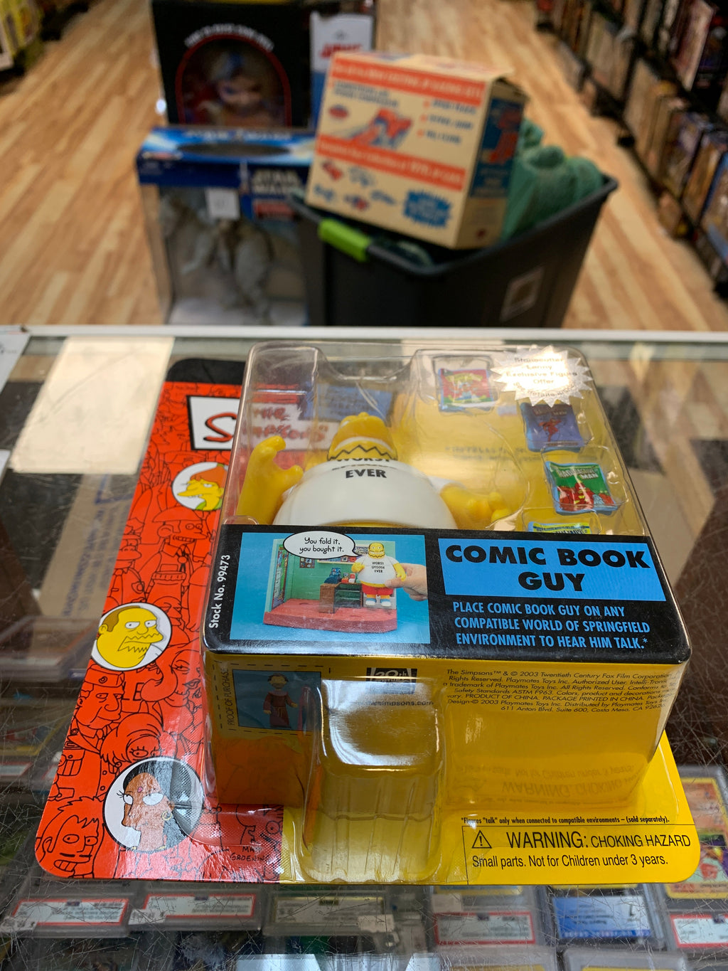 Comic Book Guy (Vintage Simpsons, Playmates) SEALED product image 5, provided for visual reference and product detail review