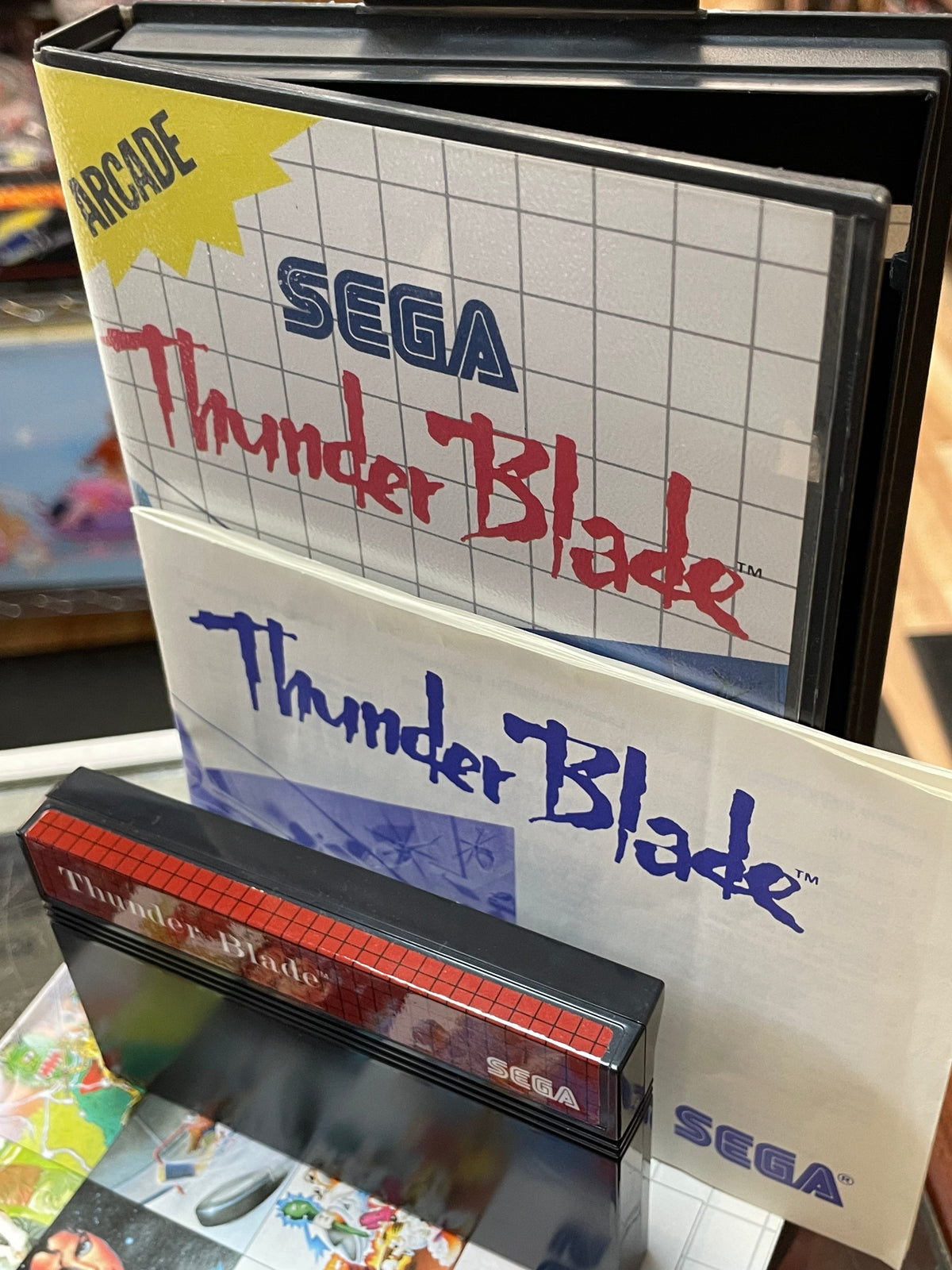 Thunder Blade (SEGA Master System SMS, Video Games) **COMPLETE** product image 7, provided for visual reference and product
