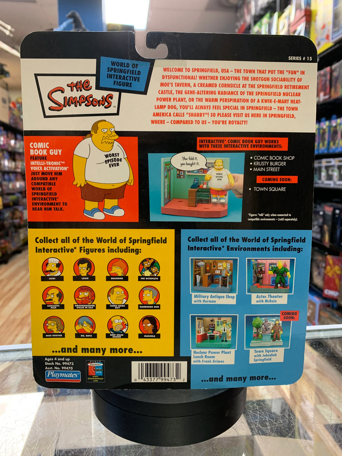 Comic Book Guy (Vintage Simpsons, Playmates) SEALED product image 3, provided for visual reference and product detail review