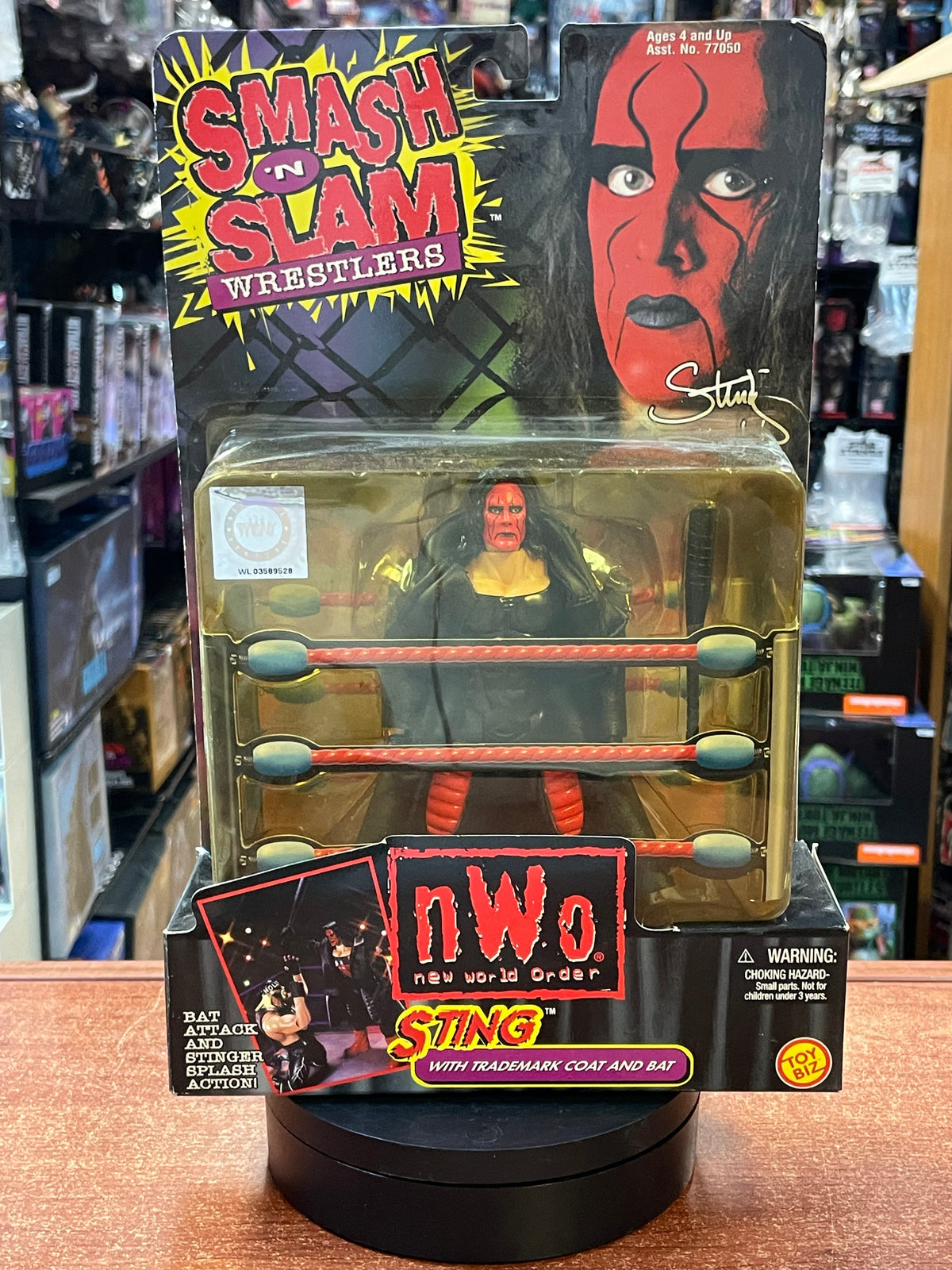 Red NWO Sting (WCW Smash N' Slam, Toybiz) **SEALED** product image 1, provided for visual reference and product detail review