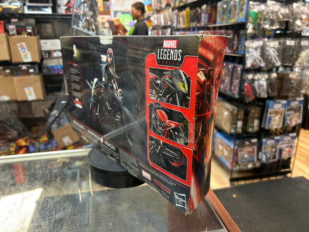 Black Widow with Cycle (Marvel Legends, Hasbro) **SEALED** product image 3, provided for visual reference and product detail