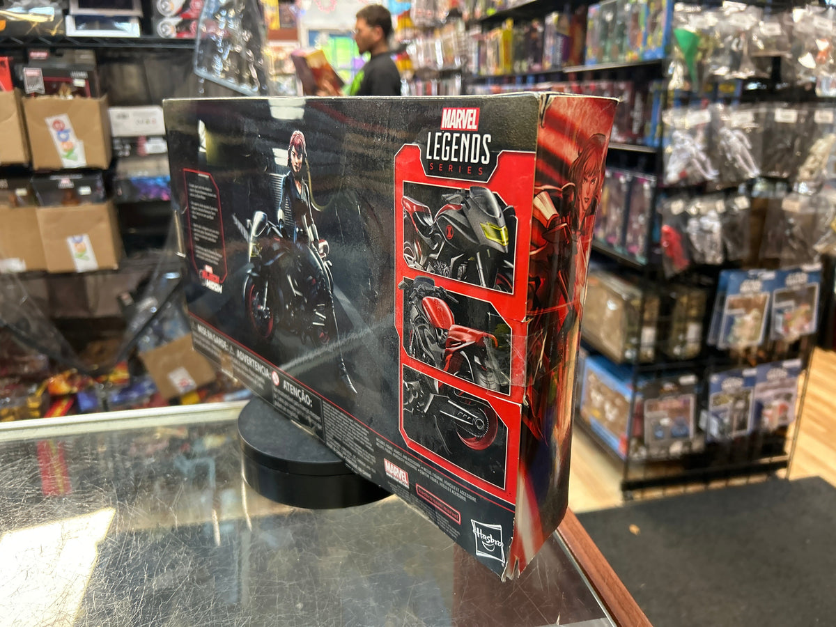 Black Widow with Cycle (Marvel Legends, Hasbro) **SEALED** product image 3, provided for visual reference and product detail